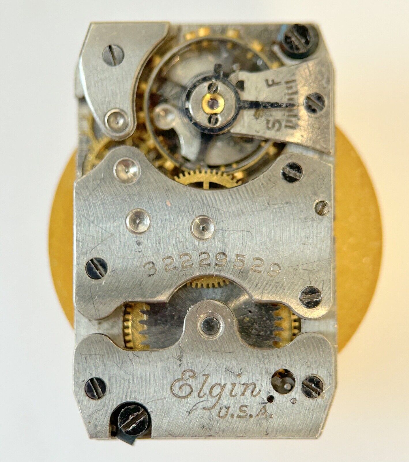 Elgin Grade 488 7 Jewel 18/0s Watch Parts Movement Balance Fork Spring Bridge - Used Watch Parts