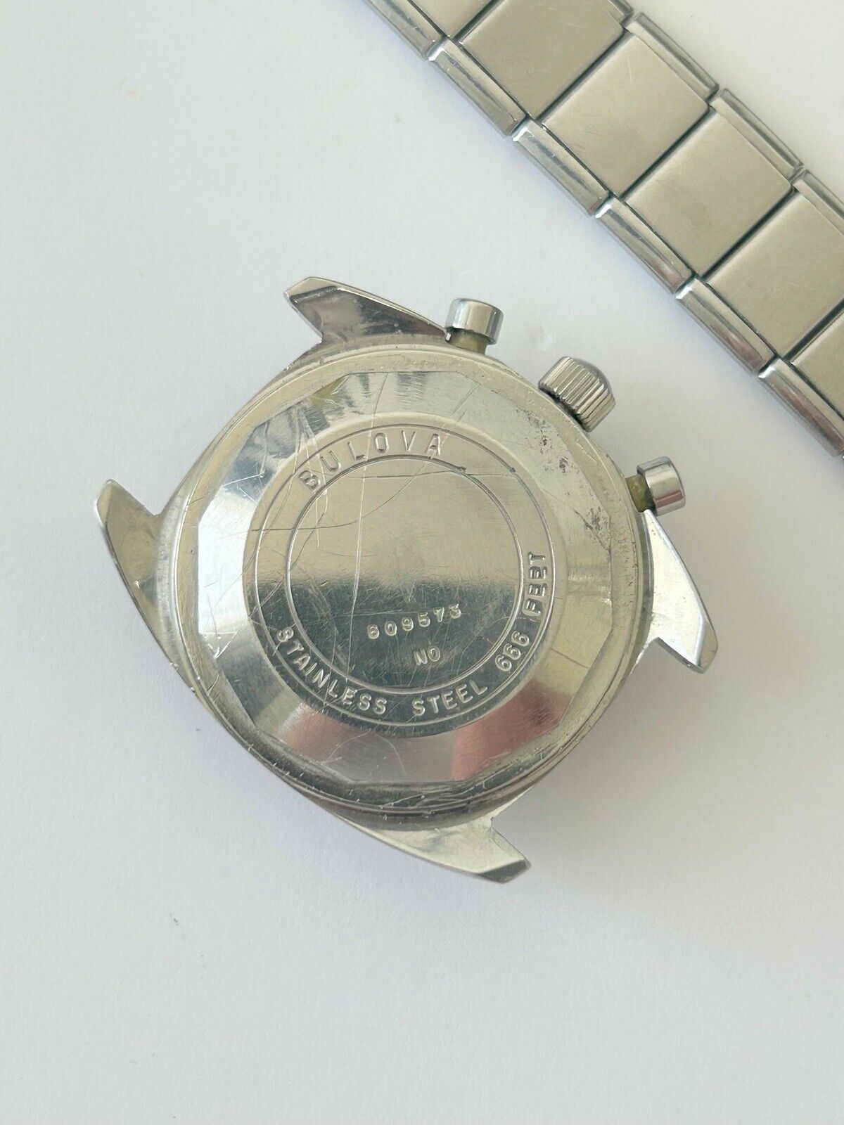 38mm vintage tropical Bulova mens chronograph watch 31001 - just serviced - Used Watch Parts