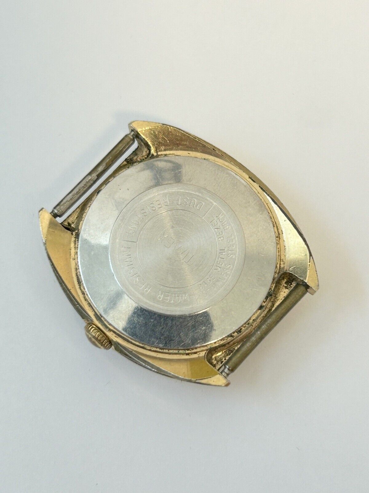 FOR PARTS REPAIR! Vintage Timex green dial wristwatch 35m diameter - Used Watch Parts