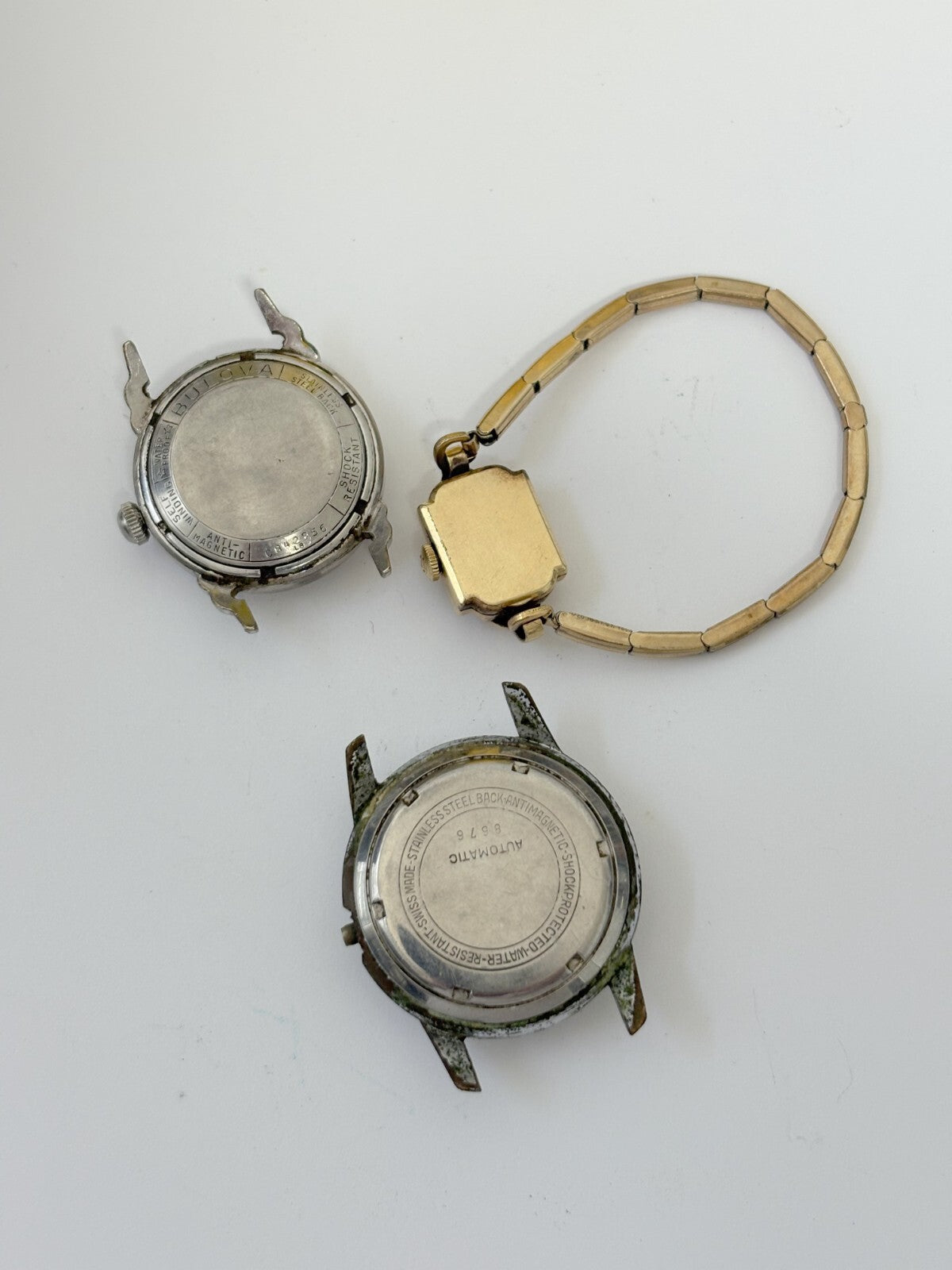 lot of watches bulova genova omega not working parts/repair