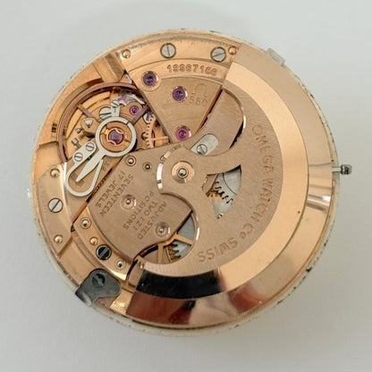 Omega Cal 550 Watch Movement Parts Dial Balance Spring Plate Fork Wheel Rotor 5