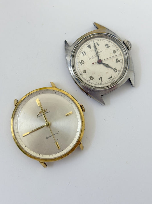 lot of watches mido & girard perregaux not working parts/repair