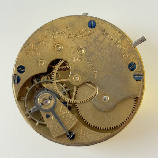 Elgin Grade 95 Pocket Watch Parts Movement Balance Fork Spring Bridge Dial Hands