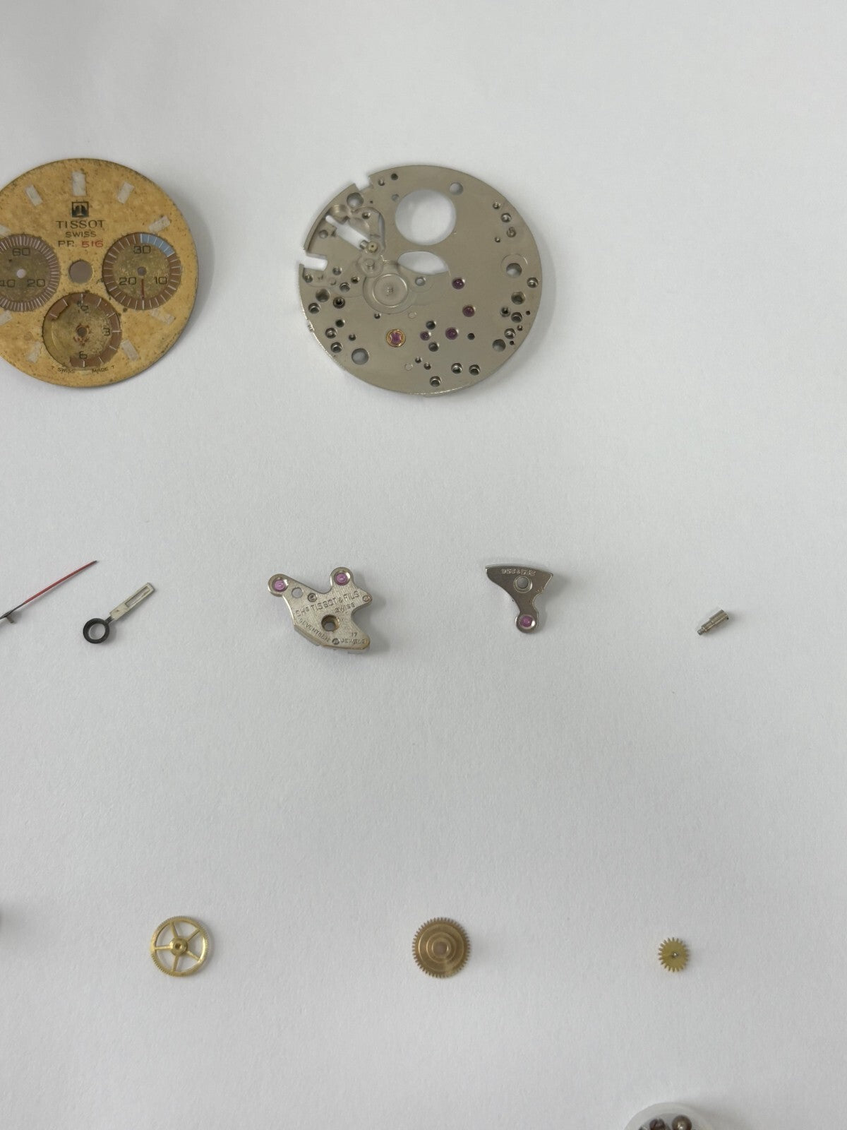 Lemania Cal 873 Watch Movement Parts Dial Case Back Hands Omega 861 Tissot 1873