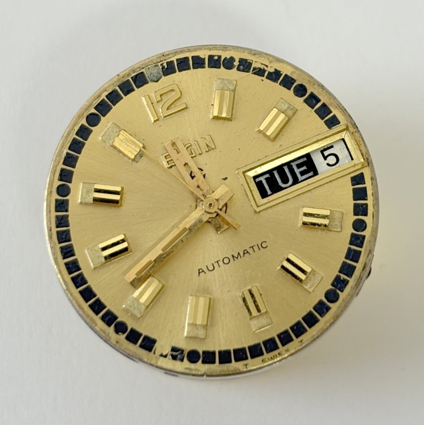 Elgin Caliber 344 AS 1916 Watch Parts Movement Balance Fork Spring Bridge
