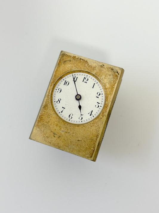 miniature carriage clock movement, for parts/repair good balance/platform