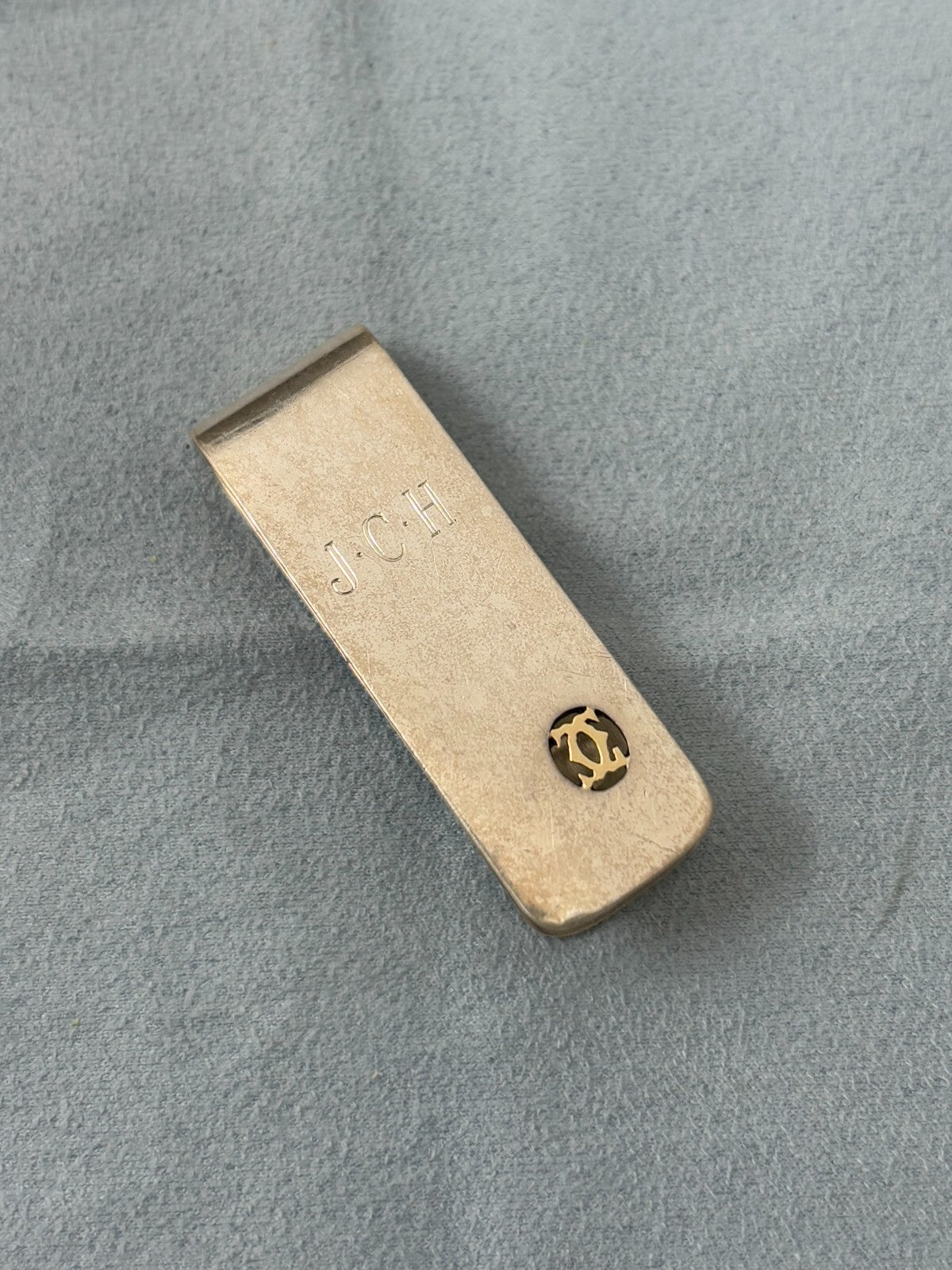 Cartier Vintage Sterling Silver & 18k Gold Money Clip