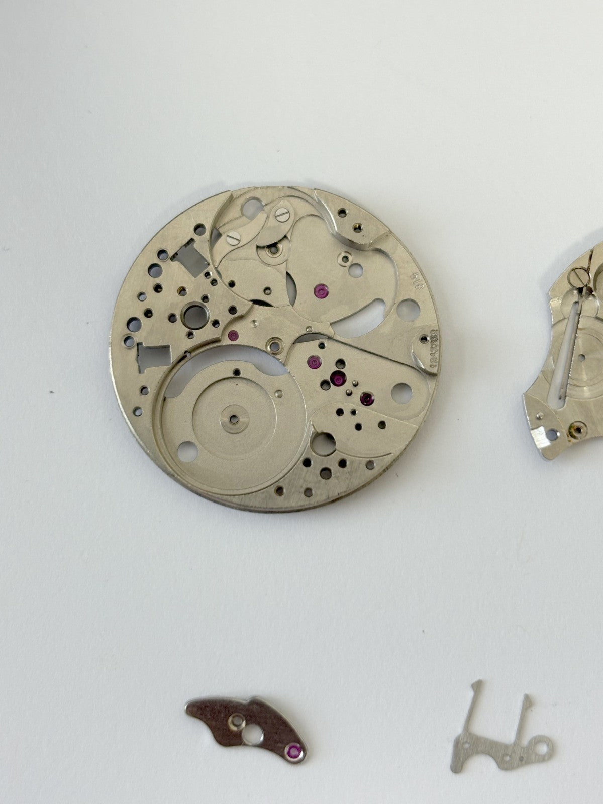 Jaeger LeCoultre Cal 814 Memovox Alarm Movement Part Balance Fork Barrel Wheel