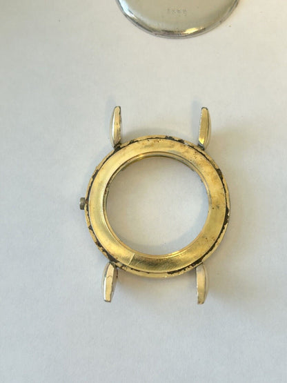 Kingston Watch 107 C Parts Case Hands Dial Stem Bezel Triple-Date Moon Phase - Used Watch Parts