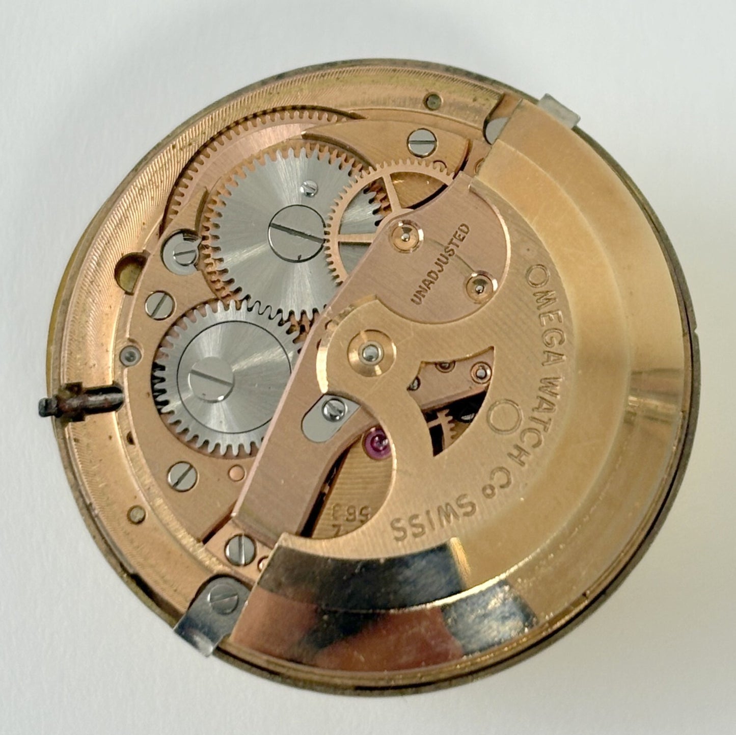 Omega Cal 563 Watch Parts Movement Calendar Disk Fork Wheels Springs Bridge 6