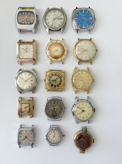 lot of 15 mechanical watches parts/repair