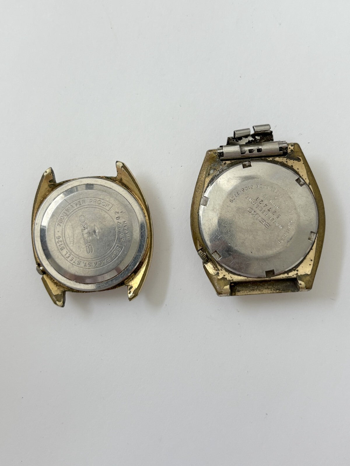 lot of two seiko watches not working parts/repair