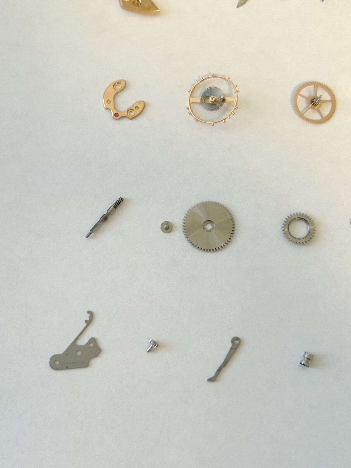 Omega Cal 265 Watch Movement Parts Balance Fork Wheel Spring Bridge Escapement - Used Watch Parts