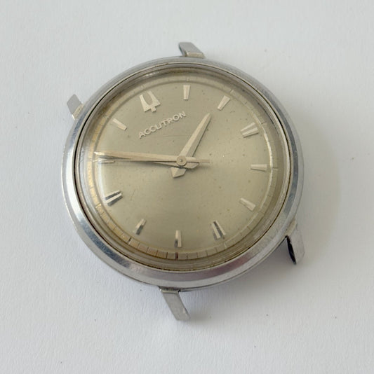 vnt bulova accutron 214 tuning fork watch steel parts repair