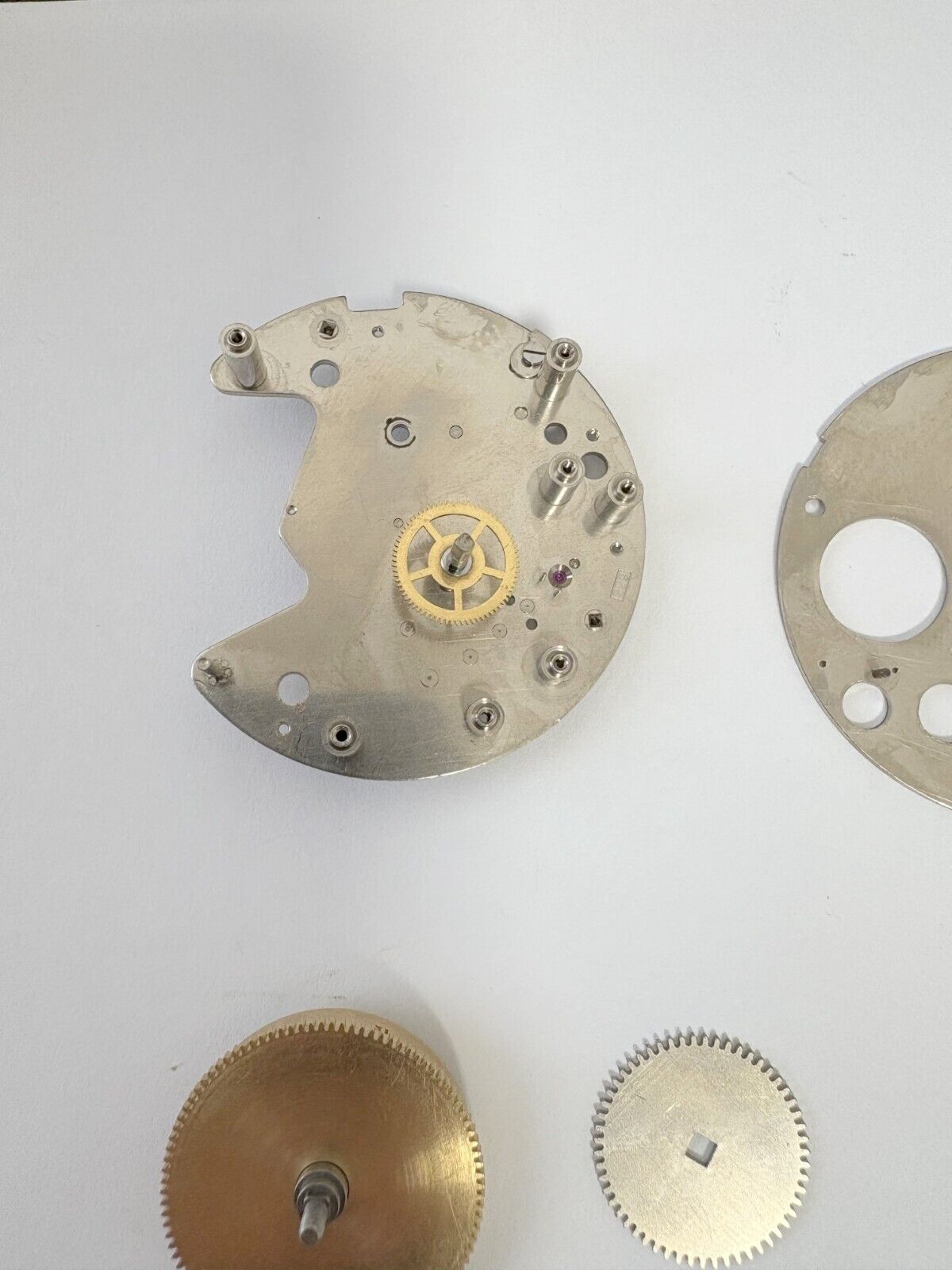 Jaeger LeCoultre Cal 229 Clock Movement Part Balance Fork Barrel Wheel Plates
