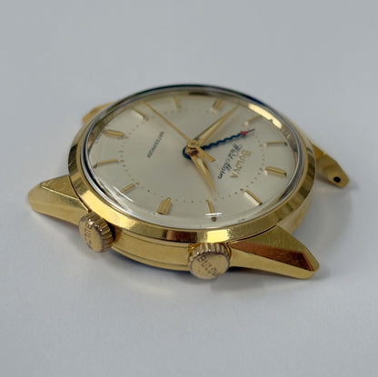 vtg bulova alarm watch parts/repair balance good. issue with setting/winding