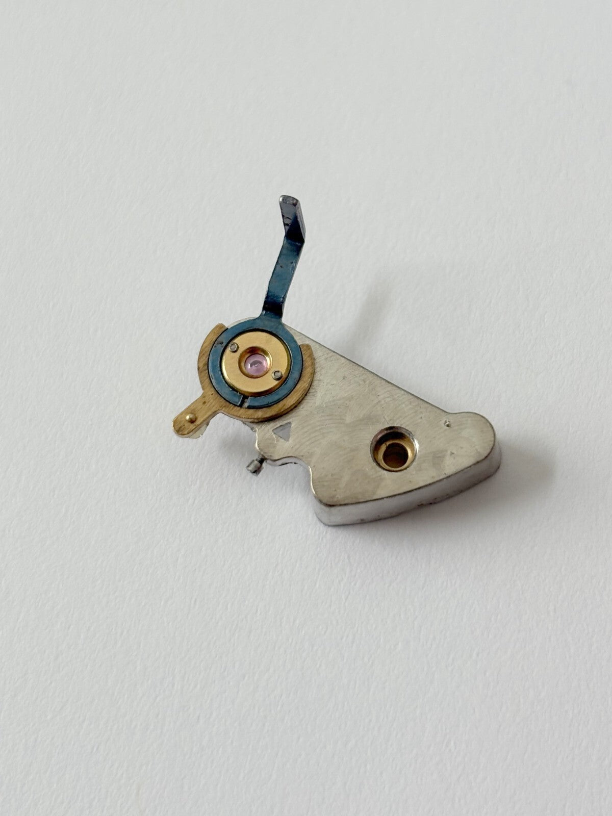 Zenith Enamel Alarm Clock Movement Parts Balance Barrel Escapement Wheel Fork