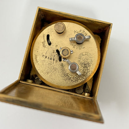 Zenith Enamel Alarm Clock Movement Parts Balance Barrel Escapement Wheel Fork