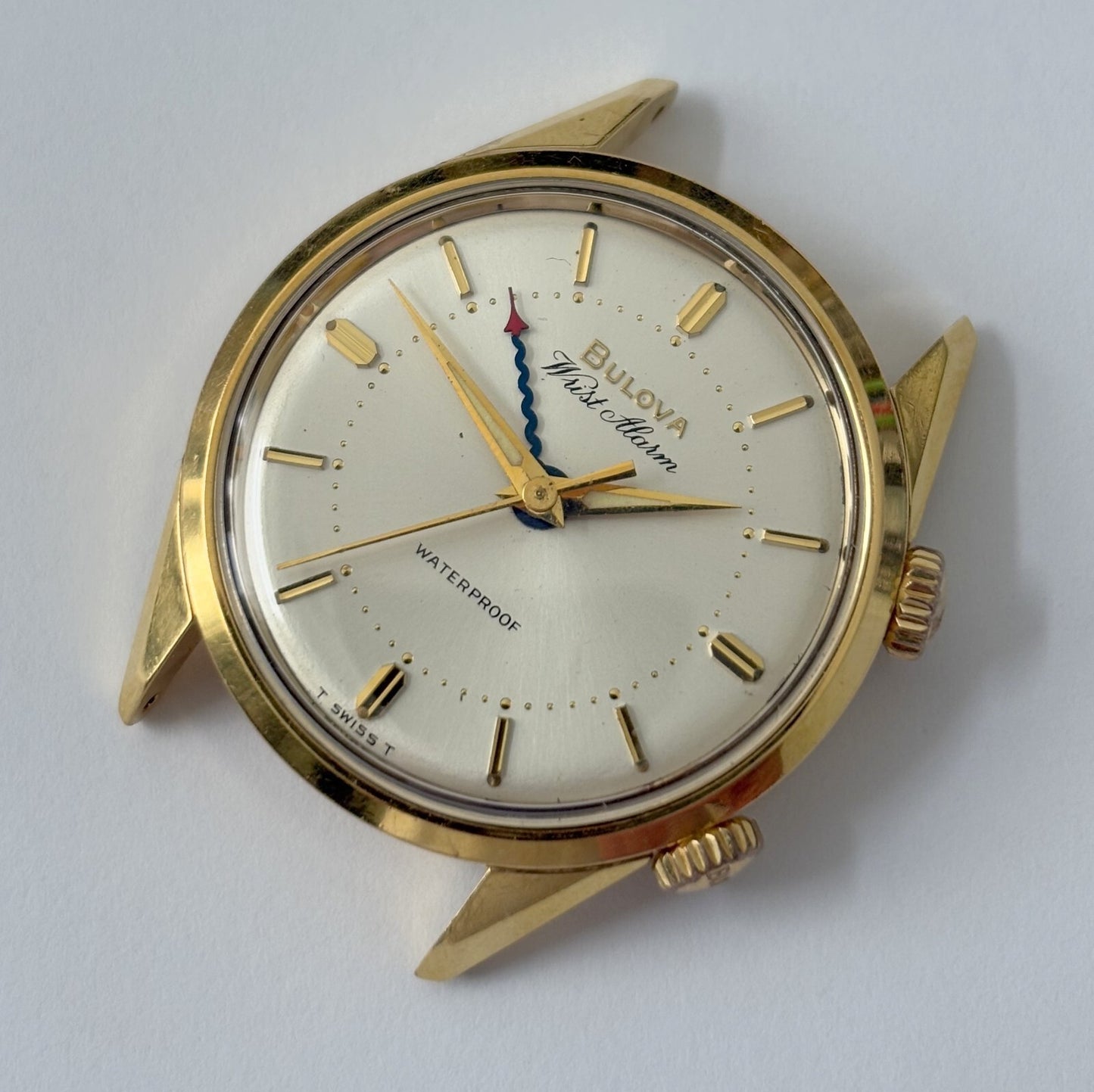 vtg bulova alarm watch parts/repair balance good. issue with setting/winding