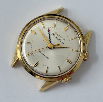 vtg bulova alarm watch parts/repair balance good. issue with setting/winding