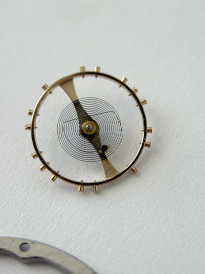 Venus Cal 175 Movement Part Balance Wheel Spring Bridge Fork Wakmann Breitling 2