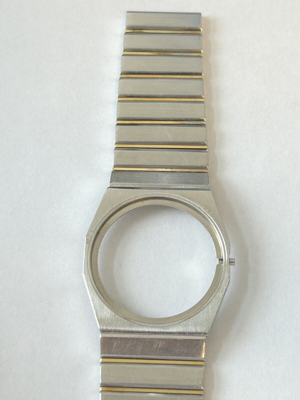 Concord Mariner SG 2Tone gold watch part case movement 18mm link crown stem dial - Used Watch Parts