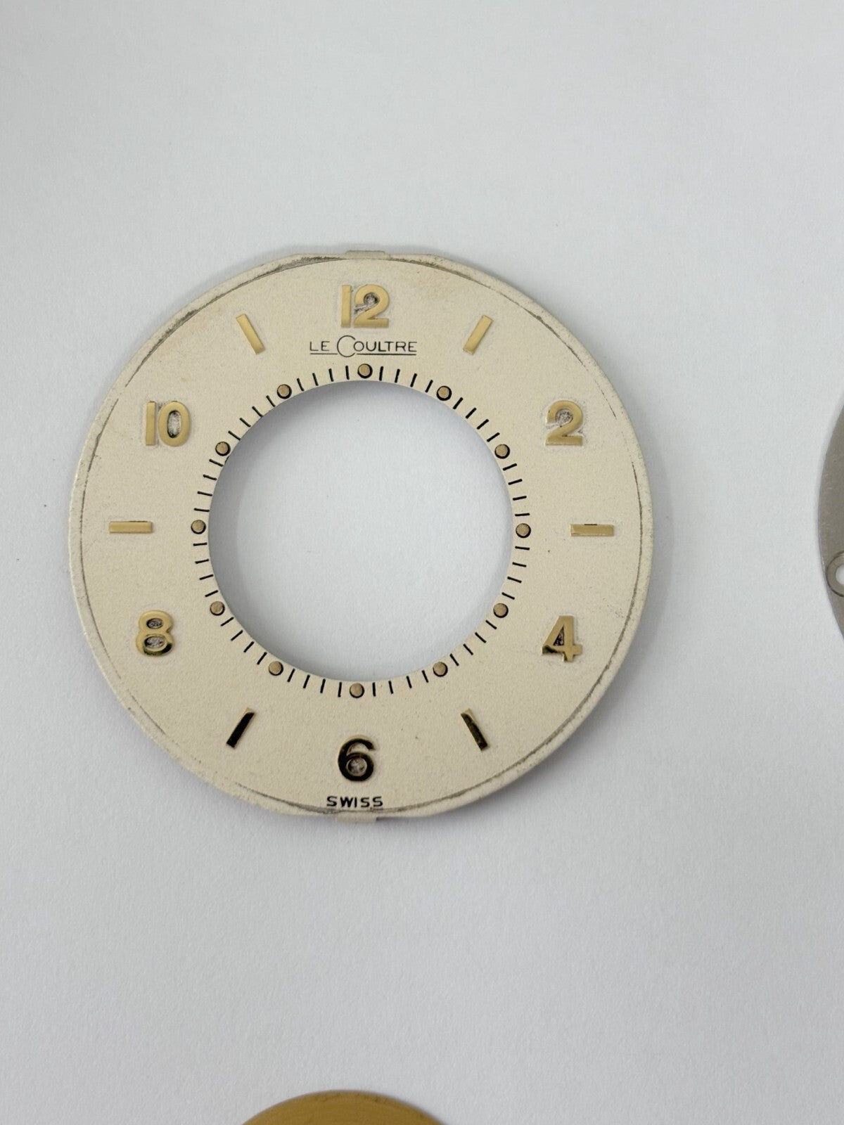 Jaeger LeCoultre Cal 219 Clock Movement Part Balance Fork Barrel Wheel Dial