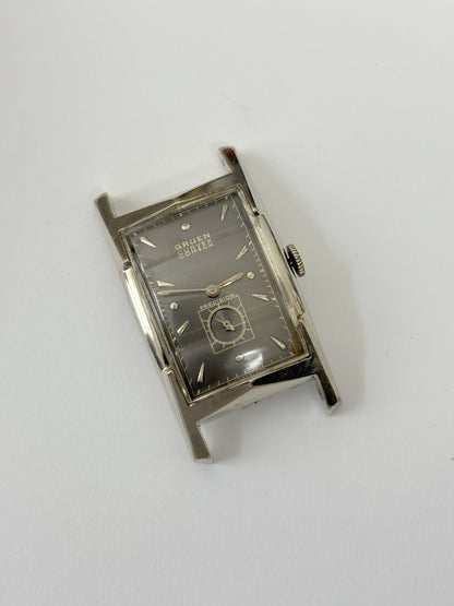 vtg gruen curvex cal 370 watch 42mm x 23mm parts/repair