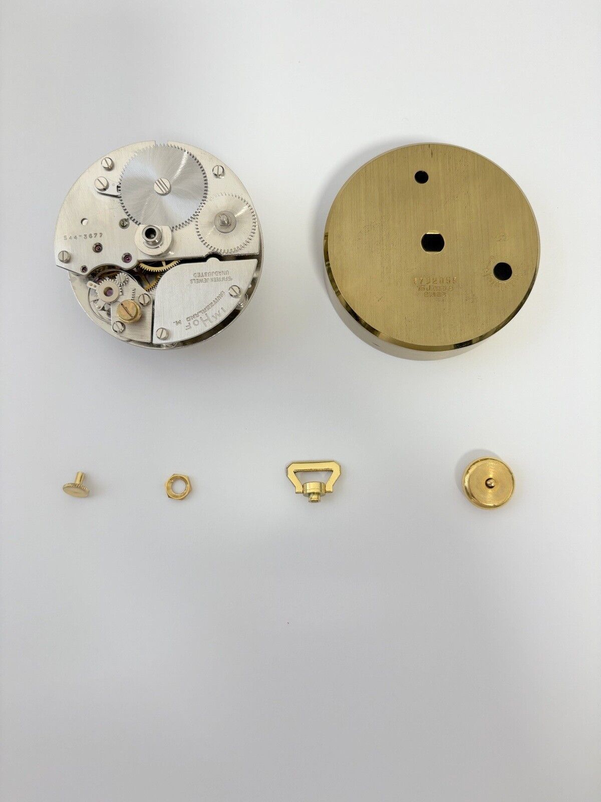 IMHOF Caliber 544 Clock PICK-A-PART 8 Day Movement Wind Key Knob Balance Feet