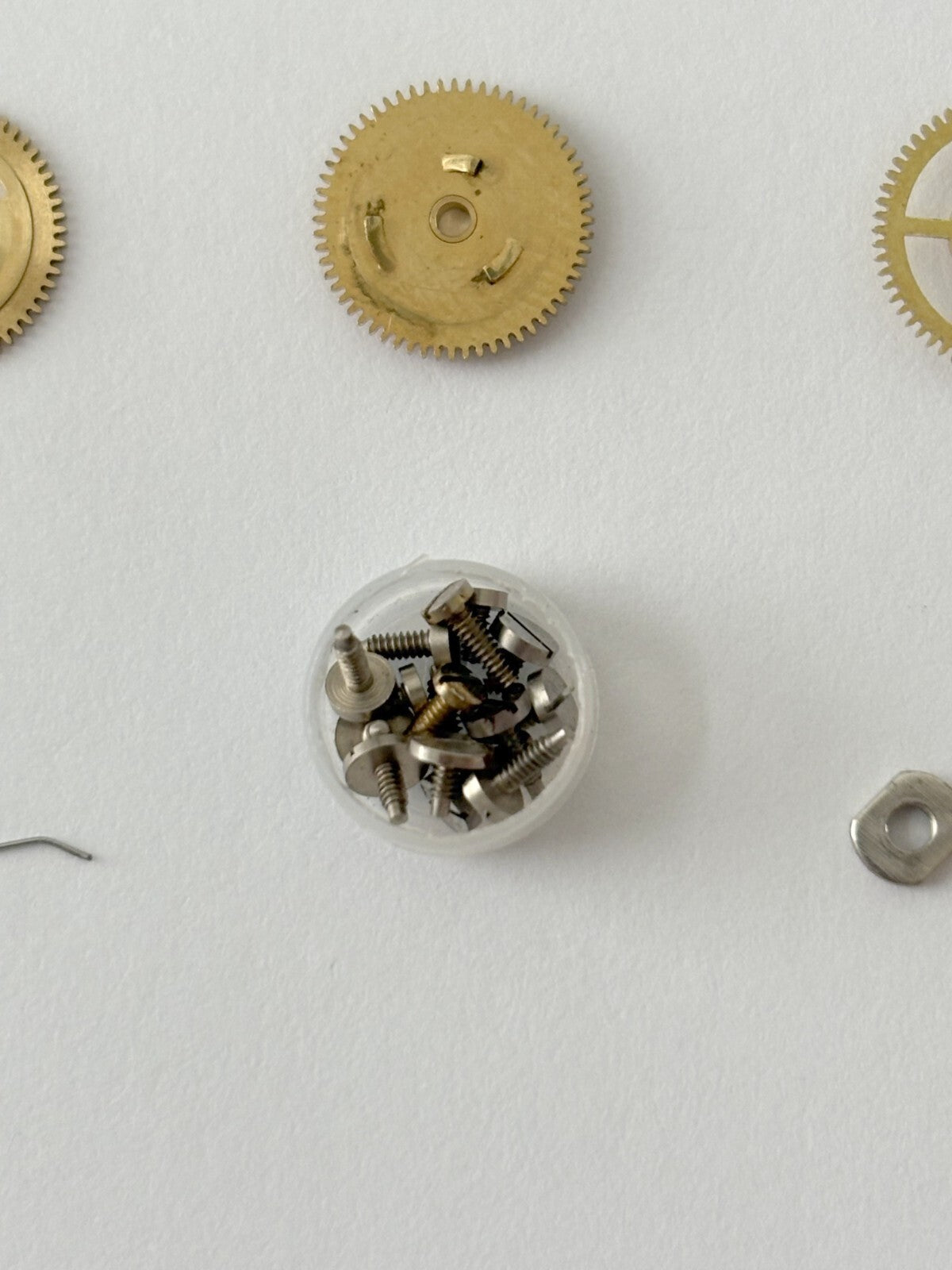 Jaeger LeCoultre Cal 219 Clock Movement Part Balance Fork Barrel Wheel Dial