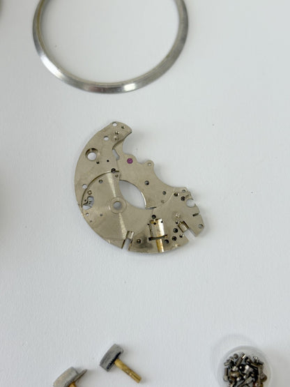 Venus Cal 175 Movement Part Balance Wheel Spring Bridge Fork Wakmann Breitling 2