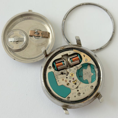vnt bulova accutron 214 tuning fork watch steel parts repair