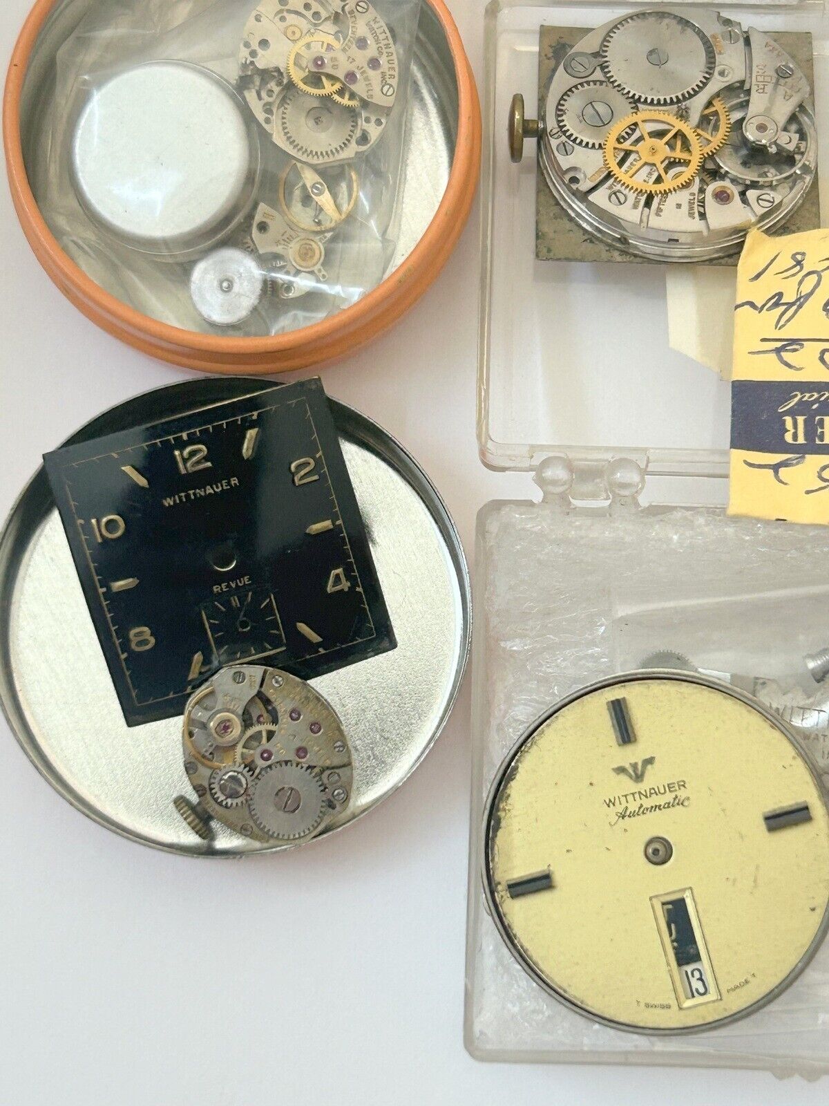 LOT of Wittnauer watch movements/parts/dials - Used Watch Parts