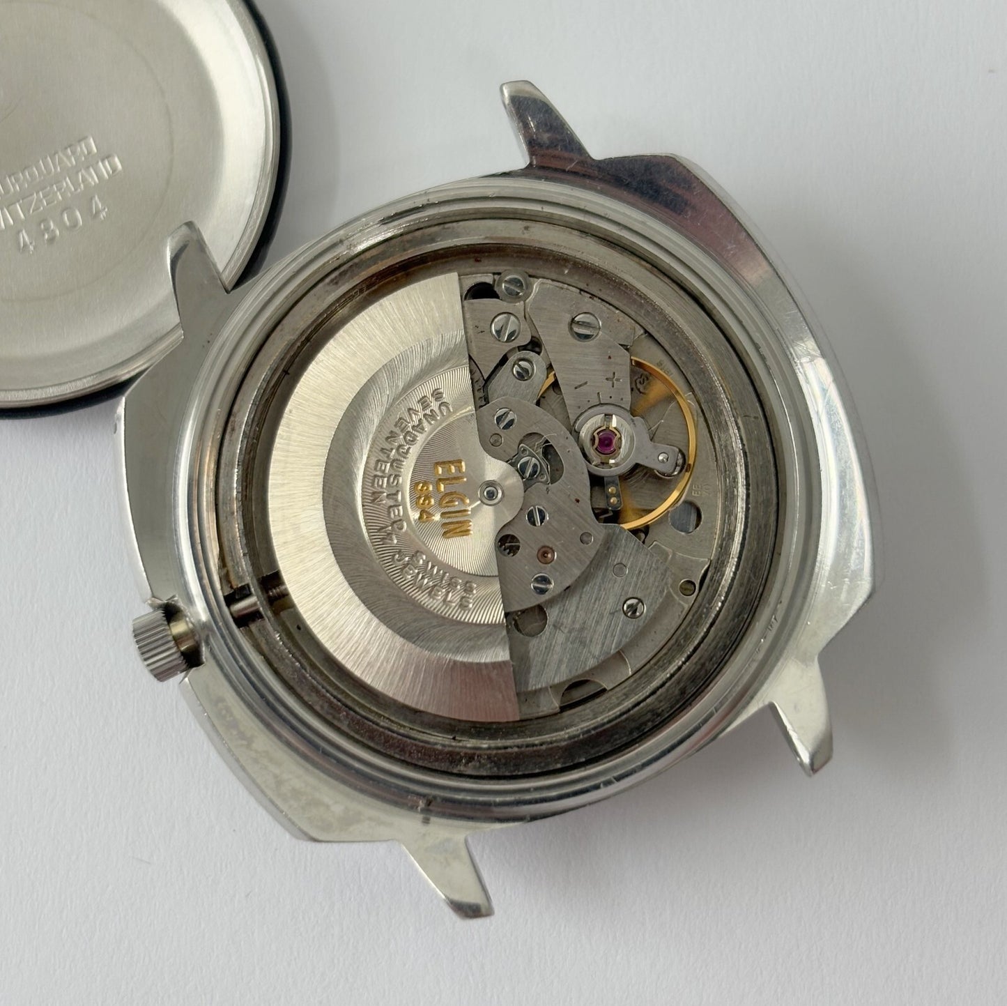 vtg elgin watch running parts/repair 43mm