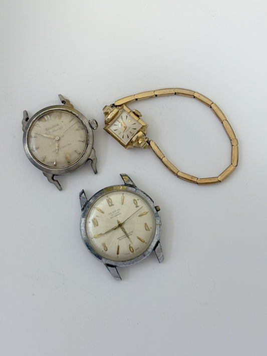 lot of watches bulova genova omega not working parts/repair