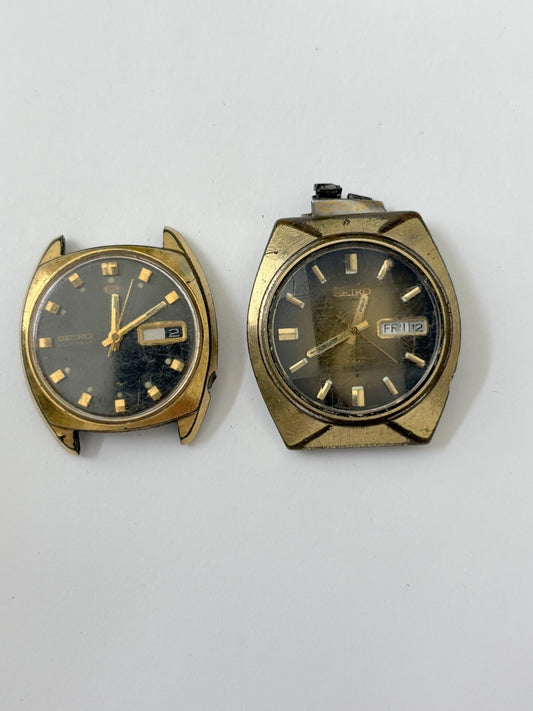 lot of two seiko watches not working parts/repair