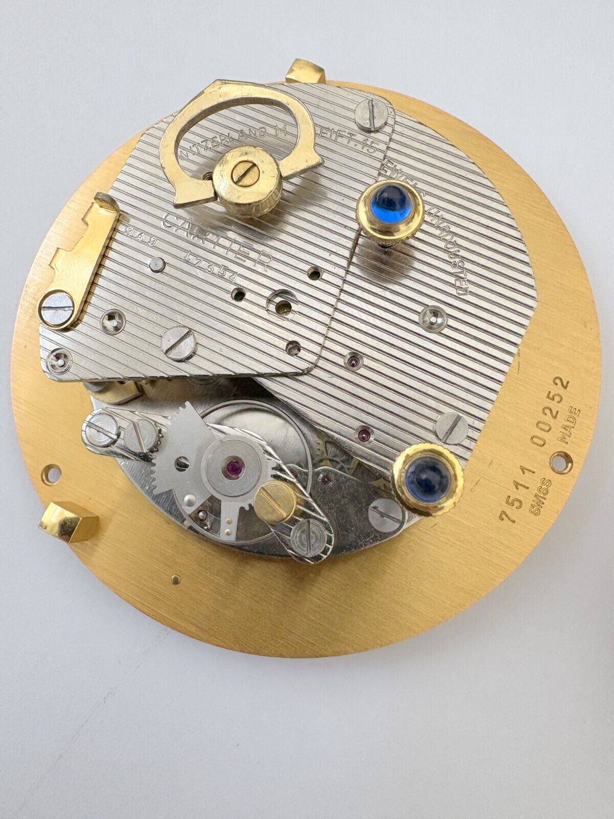Cartier Caliber 949 8 Day Alarm Clock Mechanical Movement For Parts IMHOF Wind