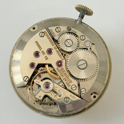 Benrus Cal 13 Day Date ETA 900 Watch Parts Movement Balance Fork Spring Bridge