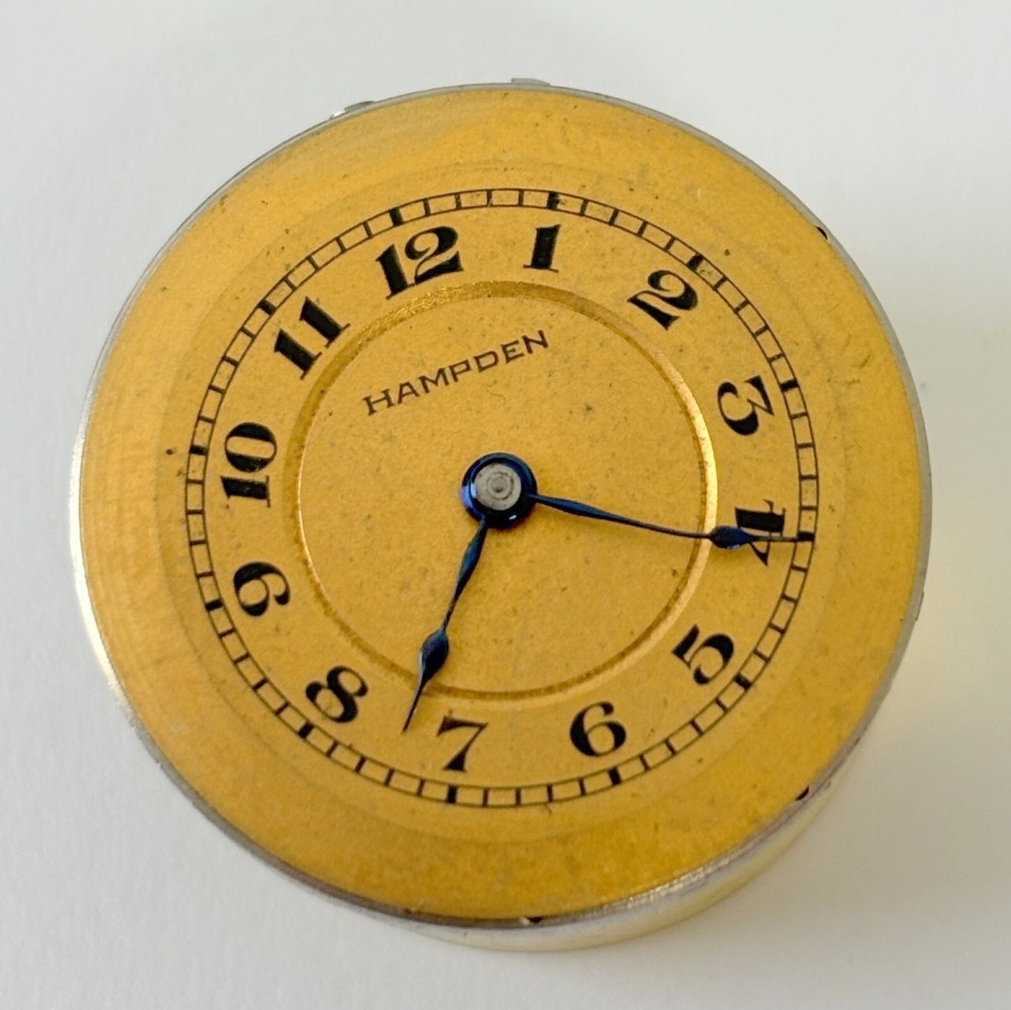 Canton No 400 Pocket Watch Part Movement Balance Fork Spring Bridge Dial