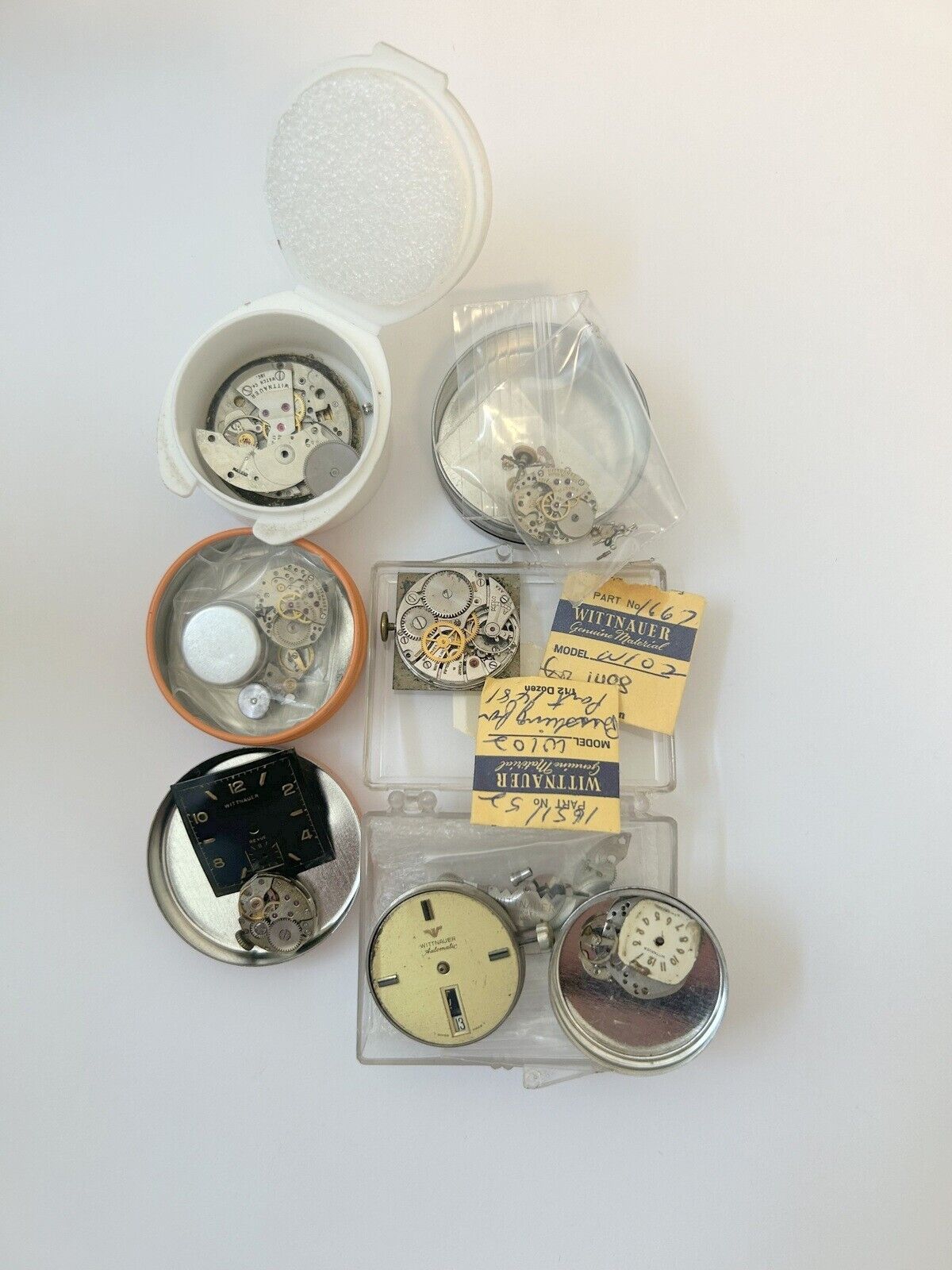 LOT of Wittnauer watch movements/parts/dials - Used Watch Parts