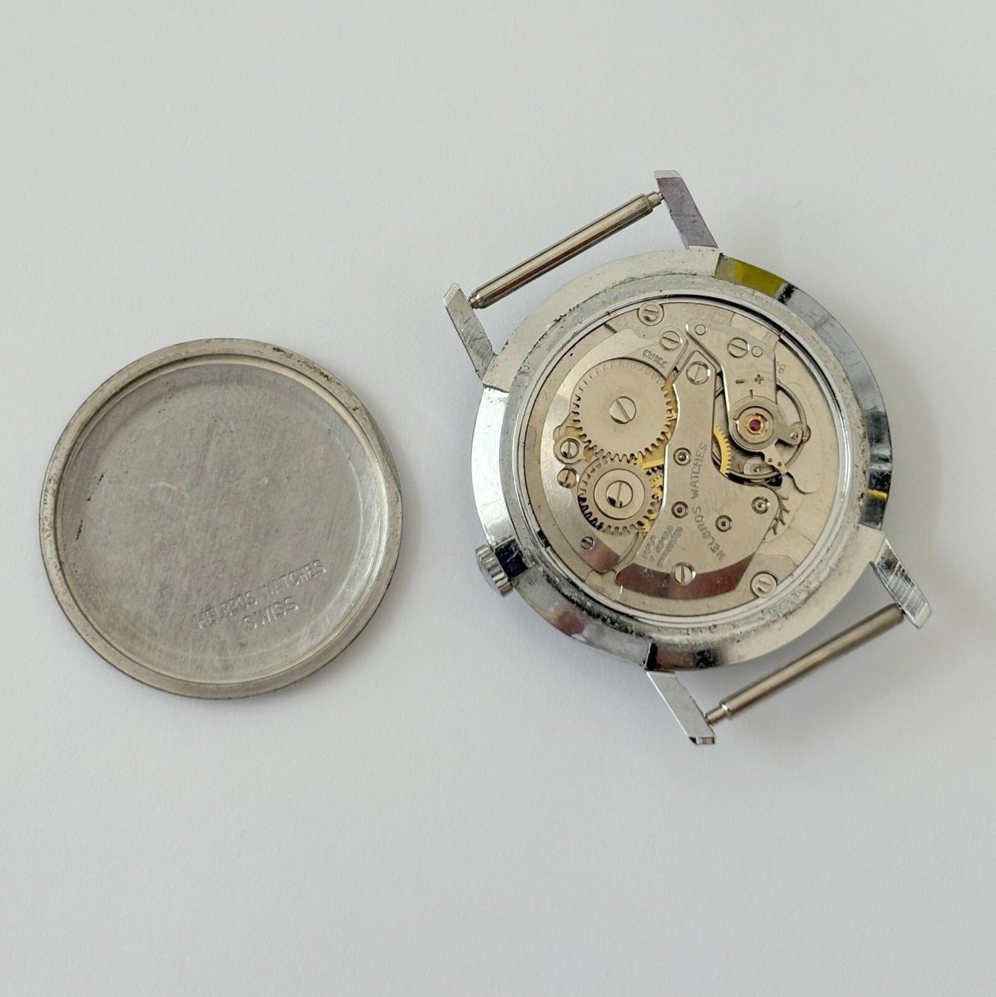 runs & sets vtg helbros watch 34mm