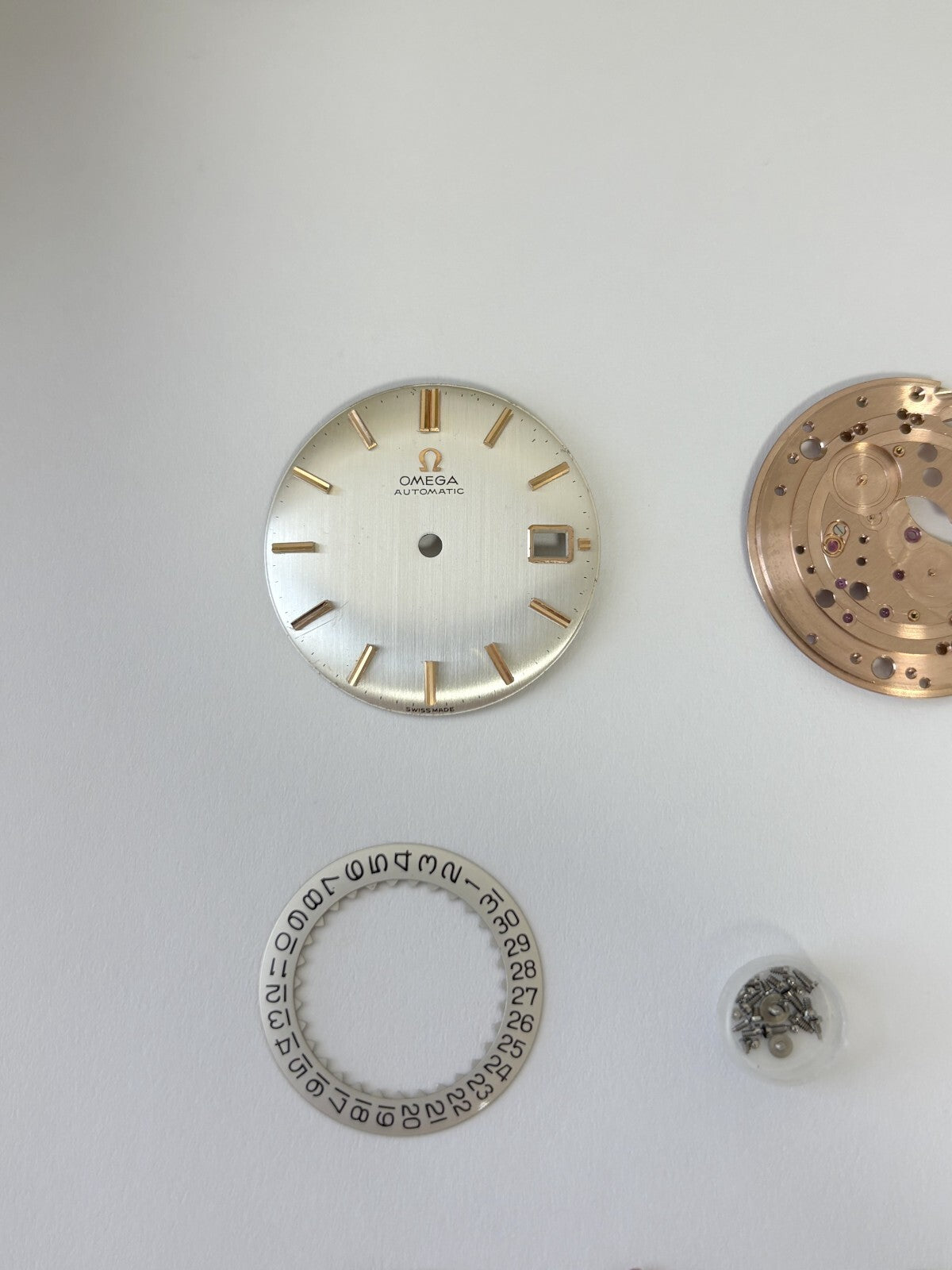 Omega Cal 562 Watch Movement Parts Balance Fork Wheel Spring Bridge 6