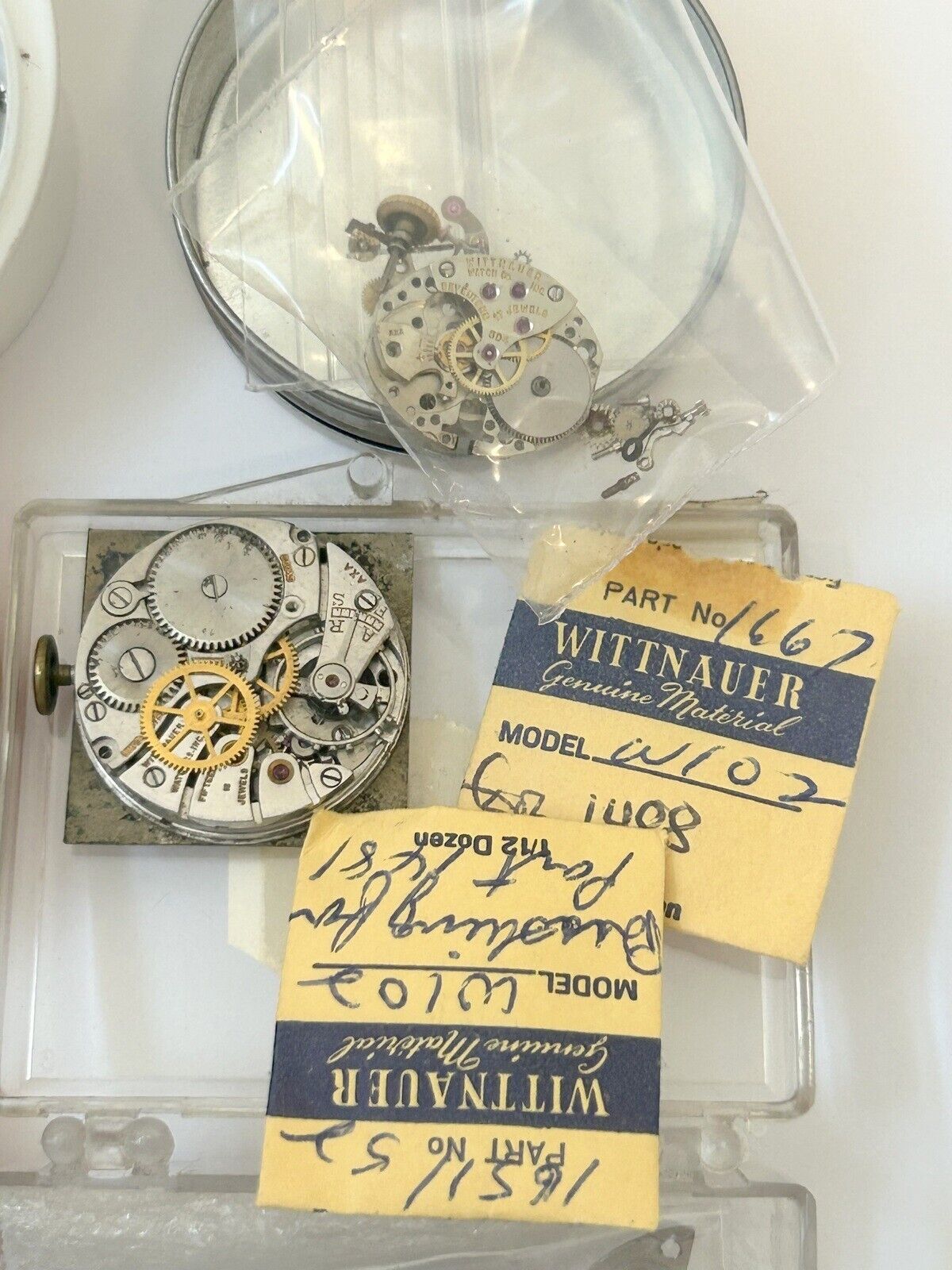 LOT of Wittnauer watch movements/parts/dials - Used Watch Parts
