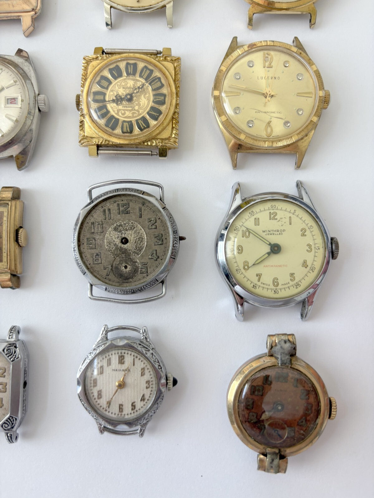 lot of 15 mechanical watches parts/repair