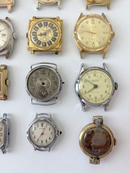 lot of 15 mechanical watches parts/repair
