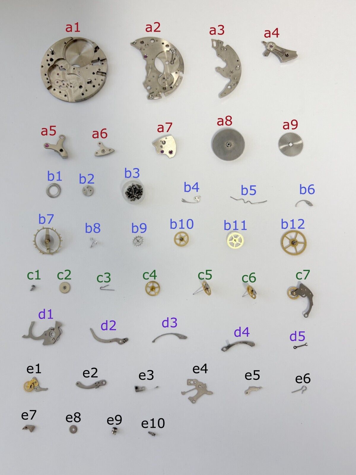 Venus Cal 188 Movement Part Balance Wheel Spring Barrel Fork Wakmann Breitling 2