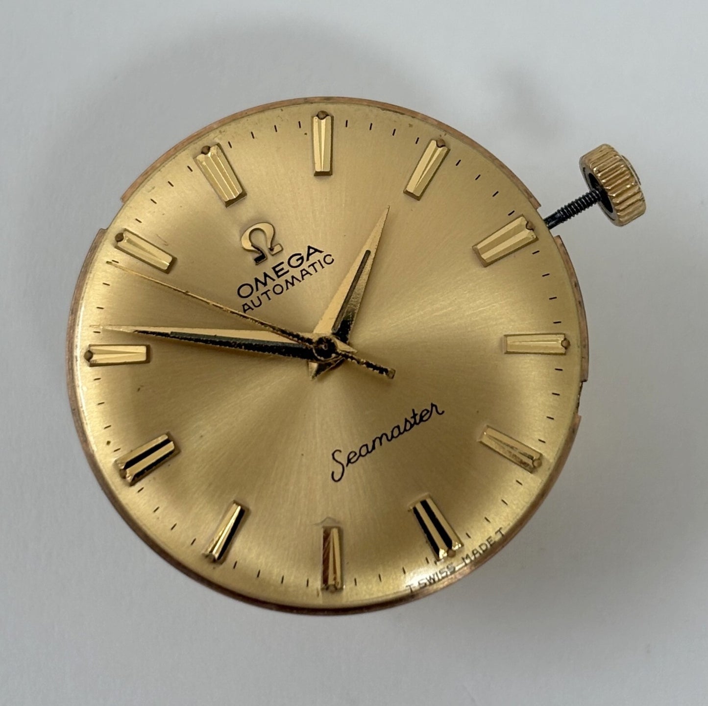 Omega Cal 550 Watch Movement Parts Dial Balance Spring Plate Fork Wheel Rotor 8