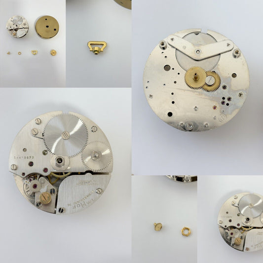 IMHOF Caliber 544 Clock PICK-A-PART 8 Day Movement Wind Key Knob Balance Feet