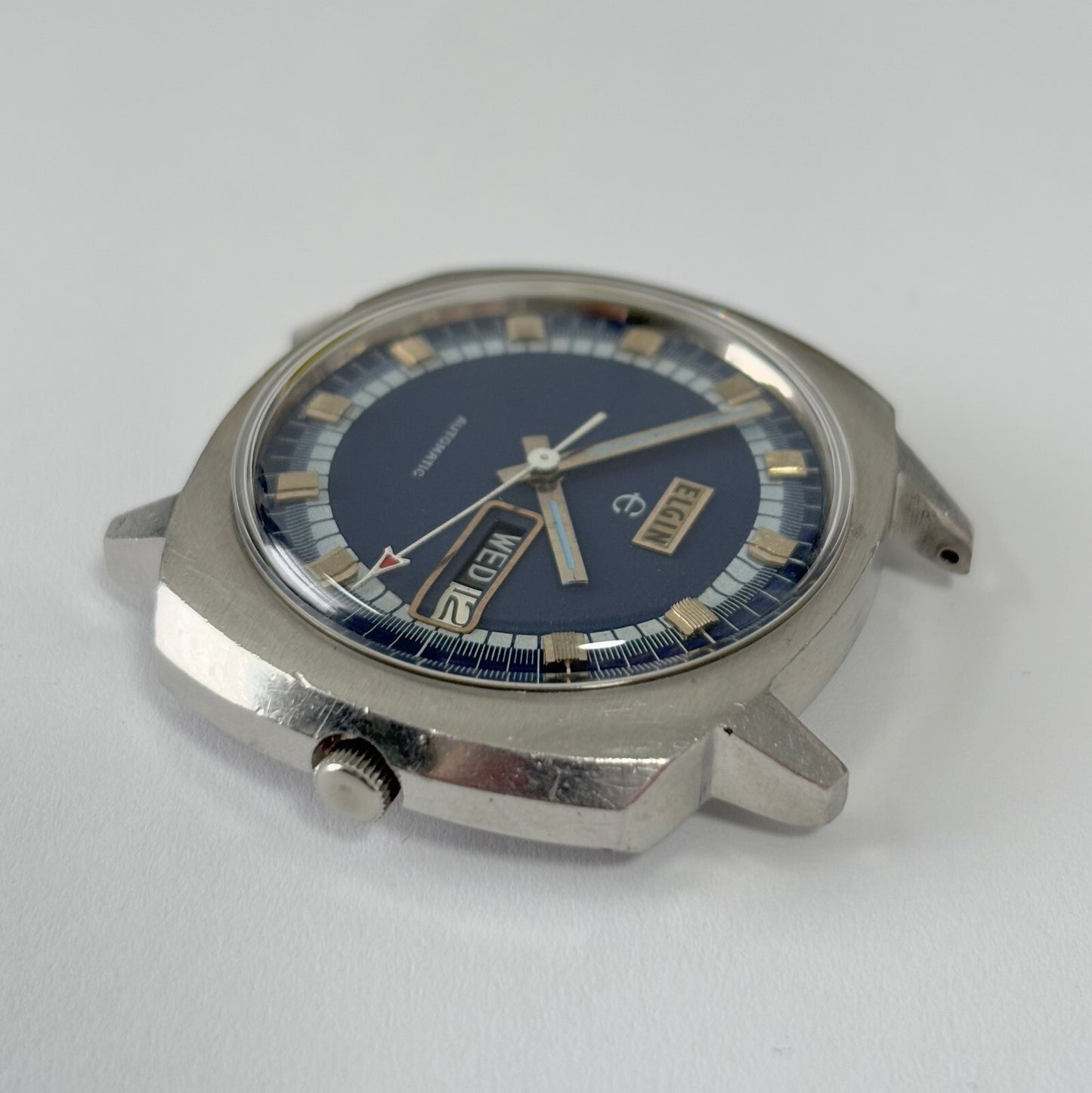 vtg elgin watch running parts/repair 43mm
