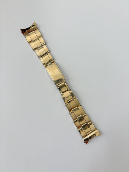 ORIGINAL 1970's Rolex Gold Filled Oyster Rivet Bracelet w/ 19 mm Ends! 1025 1024